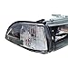 ZHISHUAI- Halogen Headlights Assembly for 1988 1989 1990 1991 1992 Toyota Corolla Sedan AE92-E90-EE90 Replacement Left/Right Side Headlight Lamp Corner Light Balck Housing Clear Lens