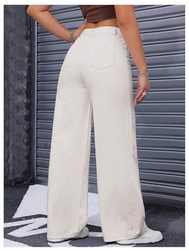 SHENHE Women's Wide Leg Jeans Dressy High Waisted Loose Baggy Jeans Denim Pants2