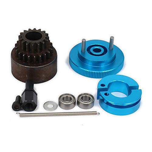 16T-21T Two Speed Clutch Set Bell Shoes Springs Flywheel Bearing for 1/10 RC Car (Blue)
