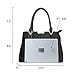 KKXIU 3 Zippered Compartments Purses and Handbags for Women Top Handle Satchel Shoulder Ladies Bags (A-Black)