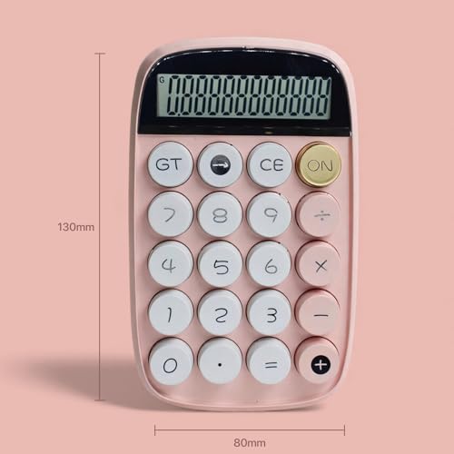 Image of Blue tick CandySum Calculator 10-Digit | Candy Color | 15 Tilt Display | Big Round Keys | Compact Desk Calculator for Office & Study (Yellow)