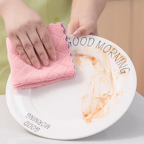 Image of Microfiber Cleaning Cloths| Highly Absorbent, Lint and Streak Free, Multi -Purpose Wash Cloth for Kitchen, Car, Window, Stainless Steel, Silverware (Pack of 15, Multicolor)