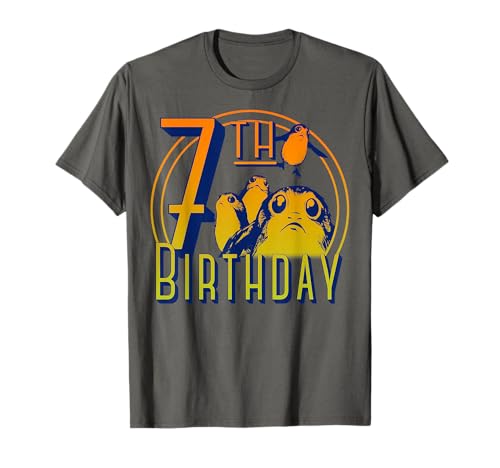 T-shirt Star Wars Porgs 7th Birthday vêtement anniversaire taille enfant 7 ans