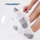 Stoeury Sneaker Skarpety Męskie Damskie, Oddychające i Wygodne Bawełniane Skarpety Sportowe ze Wsparciem Łuku, Idealny do Biegania, Treningu, Noszenia na co Dzień, 10 Paar, Biały, 39-42