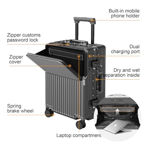 Aluminum Frame Hardshell Spinner Luggage