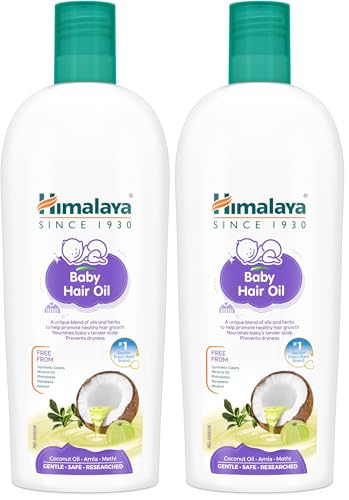 Image of Himalaya Baby Hair Oil with Amla, Sesame & Coconut oil - 200ml | No.1 Doctor Prescribed (Pack of 2)