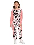 Yartina Girls Fashion Tracksuit Long Sleeve Elastic Cuffs Top with Loose Pants for Casual Life Street Dance Pink 6 Years