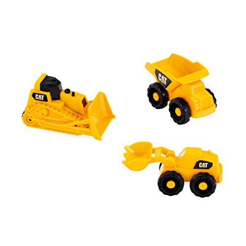 Theo Klein 3236 Set di Veicoli da Cantiere Caterpillar I Include Ribaltabile, Pala gommata e cingolato I Giocattoli per Bambini dai 18 Mesi in su