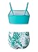 blibean Tween Girls Swimsuit Teen Two Piece Bathing Suit Big Kids Hawaiian Bikini Sets Junior High Waist Swimwear Floral Boho Swimming Suits Beach Traje Baño Niñas Size 14 15 16 Year Old Turquoise