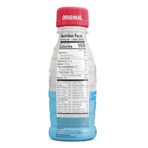 slimfast meal replacement shake original french vanilla 10g of ready to drink protein for weight loss 11 fl oz bottle 8 count