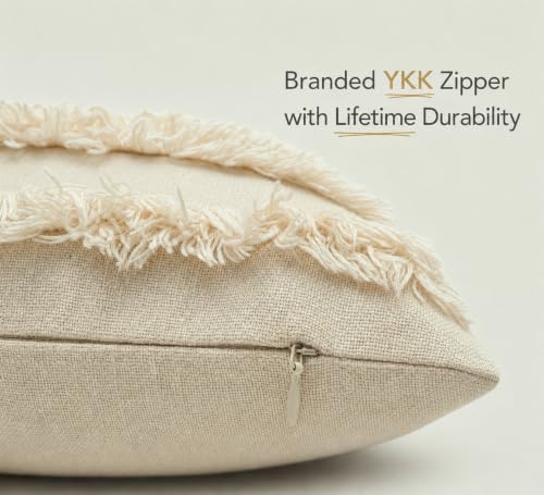 Image of mosey Cotton Cushion Cover 24 inch x 24 inch 2 Piece | Boho Pillow Covers 24x24 for Sofa Bed