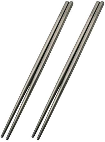 Titanium Chopsticks Ultralight 2 Pairs 9 inches Standard Length Rice, Noodles and Sushi Reusable Cutlery Cookware