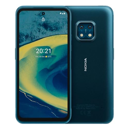 Nokia XR20, 6.67″ Full HD+ Display, 48MP Dual Kamera mit ZEISS-Optik, 15W Drahtlos- und 18W-Schnellladung, RAM 4GB/ ROM 64GB, Bedienbar mit nassen Händen und Handschuhen - Ultra Blue