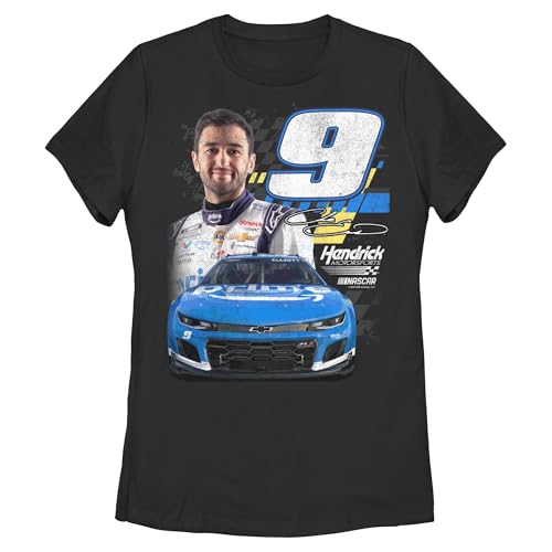 Fifth Sun Women's Hendrick Motorsports Chase Elliott Racing Car 9 Photo T-Shirt - Black - X Large