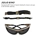 Tactical Goggles UV Protection Windproof Sunglasses with Fixed Straps for Cycling Hunting CS Wargame Airsoft Paintball (Color : GG-004-BK-BK)