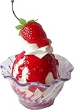 Fake Ice Cream Sundae Vanilla with Strawberry sauce Faux Food Prop SMALL