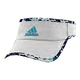 adidas Women's Adizero II Visor, Clear Onix/Energy Blue Oxidized Print, One Size