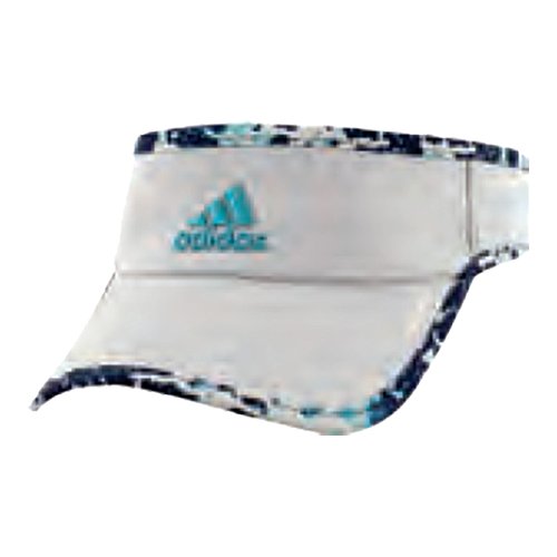 adidas womens Adizero II Visor, Clear Onix/Energy Blue Oxidized Print, One Size