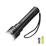 🔥【Wiederaufladbar】Laden Sie den Akku mit hoher Kapazität. Sie können diese Taschenlampe direkt mit einem Typ-C-USB-Kabel (im Lieferumfang enthalten) über die USB-Schnittstelle der Taschenlampe aufladen, C20 verwendet einen 21700 4000mAh wiederaufladbaren Akku (im Lieferumfang enthalten). Der Ladeanschluss hat ein verstecktes Design, Sie müssen den Taschenlampenkopf drehen, um zu erscheinen.