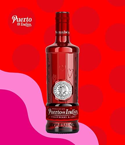 Gin Puerto de Indias - Strawberry Premium Gin - Love's Limited Edition - 70cl - 37.5%