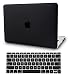 KECC Laptop Case for MacBook Pro 15" (2019/2018/2017/2016) w/Keyboard Cover Italian Leather A1990/A1707 Touch Bar 2 in 1 Bundle (Black Leather)