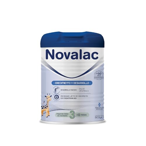 Novalac 3   Leche en polvo de continuación 1 3 años. Contribuye al normal desarrollo cognitivo y de los huesos del bebé. Fórmula elaborada con pediatras rica en Calcio, Yodo y vit D   800 g