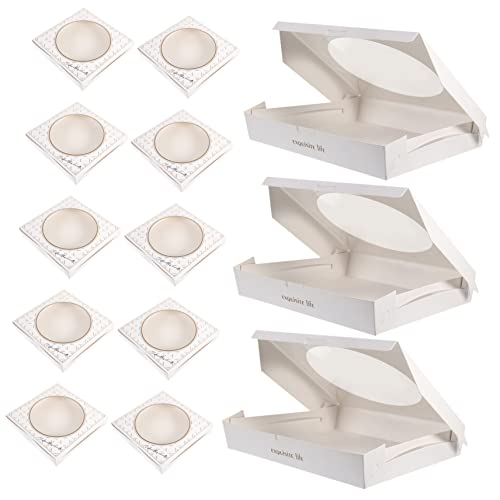 DECOMELODY Sturdy Pizza Dough Container 20pcs Pizza Boxes Riser Paper for Easy Packing Serving