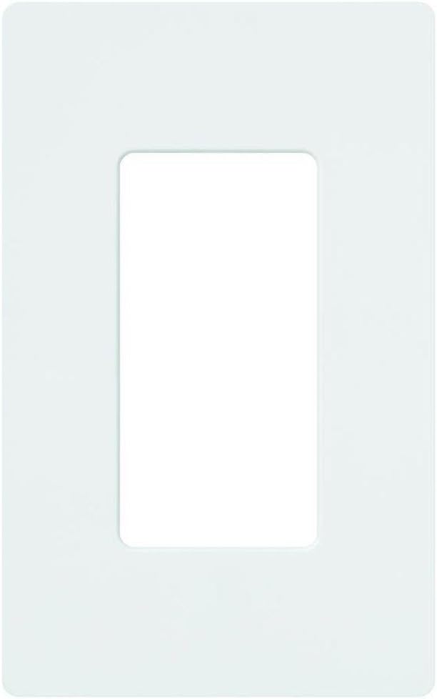 Lutron Claro 1 Gang Decorator/Rocker Wallplate, Gloss CW1WH White