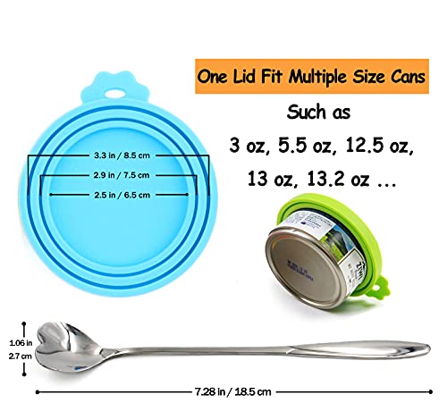 Comtim 5 Pack Pet Food Can Lids, Silicone Can Lids Covers for Dog and Cat Food, Universal Size Fits All Standard Size Dog and Cat Can Tops - Image 6