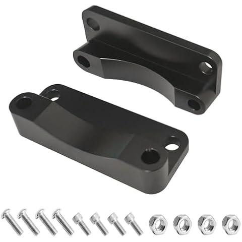 Front Fender Risers, Front Fender Spacer Bracket Relocator Kit 20mm Lift Riser Fit Harley 1993-2013 Touring Model 21" Wheel Models 3 inch Hole Center Cover