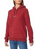 Superdry Womens Vintage Logo Embroidered Hoodie, Relaxed Fit, Drawstring Hood Rhubarb Marl Size 12