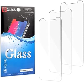 Glass Screen Protector for iPhone XS Max /11 Pro Max (6.5"), Anti-Scratch, Anti-Fingerprints, Bubble-Free, 9H Hardness, 0.33mm Ultra Transparent, Ultra Resistant Tempered Glass (3 Pack)