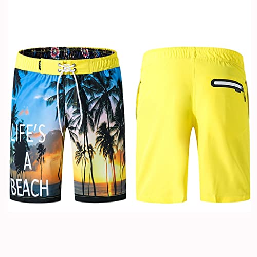 Bañador running de hombre con estampado moderno pantalones cortos deportivos para piscina