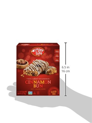 Enjoy Life 100% Decadence Soft Baked 1.2 Ounce Bars, Cinnamon Bun, 1 Box (5 Bars)