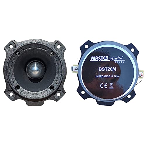 2 super bullet tweeter neri da 100 watt rms e 200 watt max da 8 cm di diametro impedenza 4 ohm sensibilità 105 db a coppia