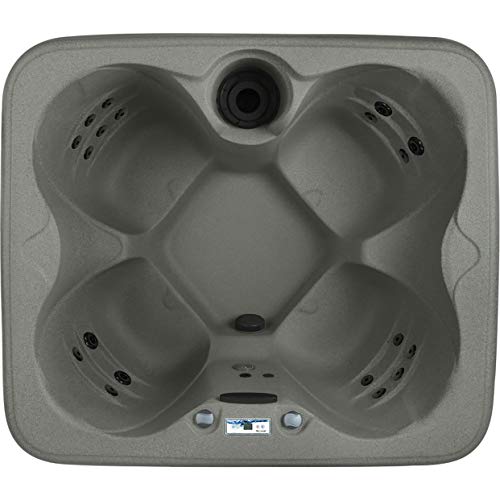 LifeSmart LS100 Taupe 4 Person 9 Jet Energy Efficient Plug and Play Square Relaxing Outdoor Home Hot Tub Spa with Cover… - Image 3