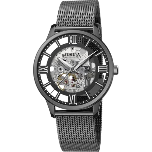 Festina Reloj Hombre F20535 1 Automatico Caja De Acero Inoxidable 316l Negro Correa De Acero Inoxidable 316l Negro