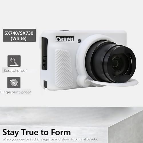 Funda para Cámara Canon PowerShot SX740/SX730 Silicona Blanca miniatura 7
