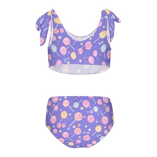 Wusikd Lollipops Girls Swimsuits Two Piece Stars Swimwear Bikini Set for for Girls Size 3T2