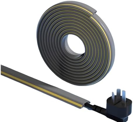 Outdoor Cord Cover, Cable Raceway, Cord Covers for Wires on Floor, Self Adhesive Soft PVC Wire Cover for Home Office Gym Restaurant