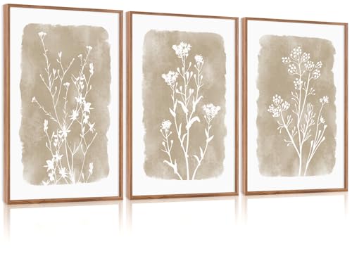 Neutral Botanical Wall Art Set of 3 24x36