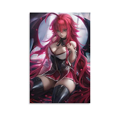 Anime High School DxD Gremory Rias Poster Decorative Painting Canvas Wall Posters And Art Picture Print Modern Family Bedroom Decor Posters 12x18inch(30x45cm)