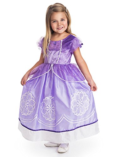Little Adventures Purple Amulet Princess Dress Up Costume (Medium Age 3-5) - Machine Washable Child Pretend Play and Party Dress with No Glitter