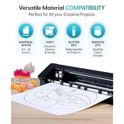 Silhouette Cameo 5 pro MK II - 24 Cutting Mat, Power Cords, Built in Roll Feeder, Silhouette Studio Software