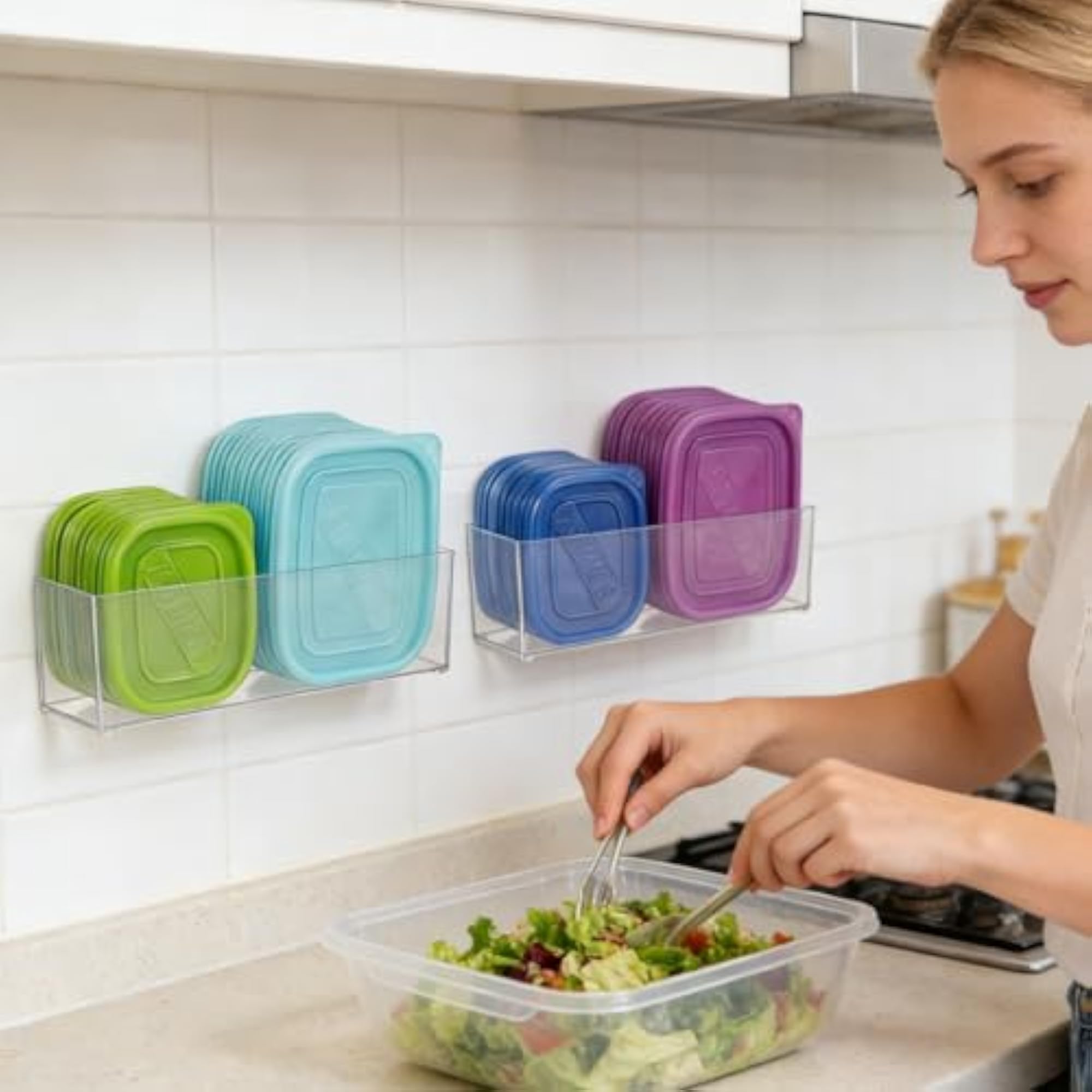 2-Pack Kitchen Cabinet Door Organizer for Under Sink Storage