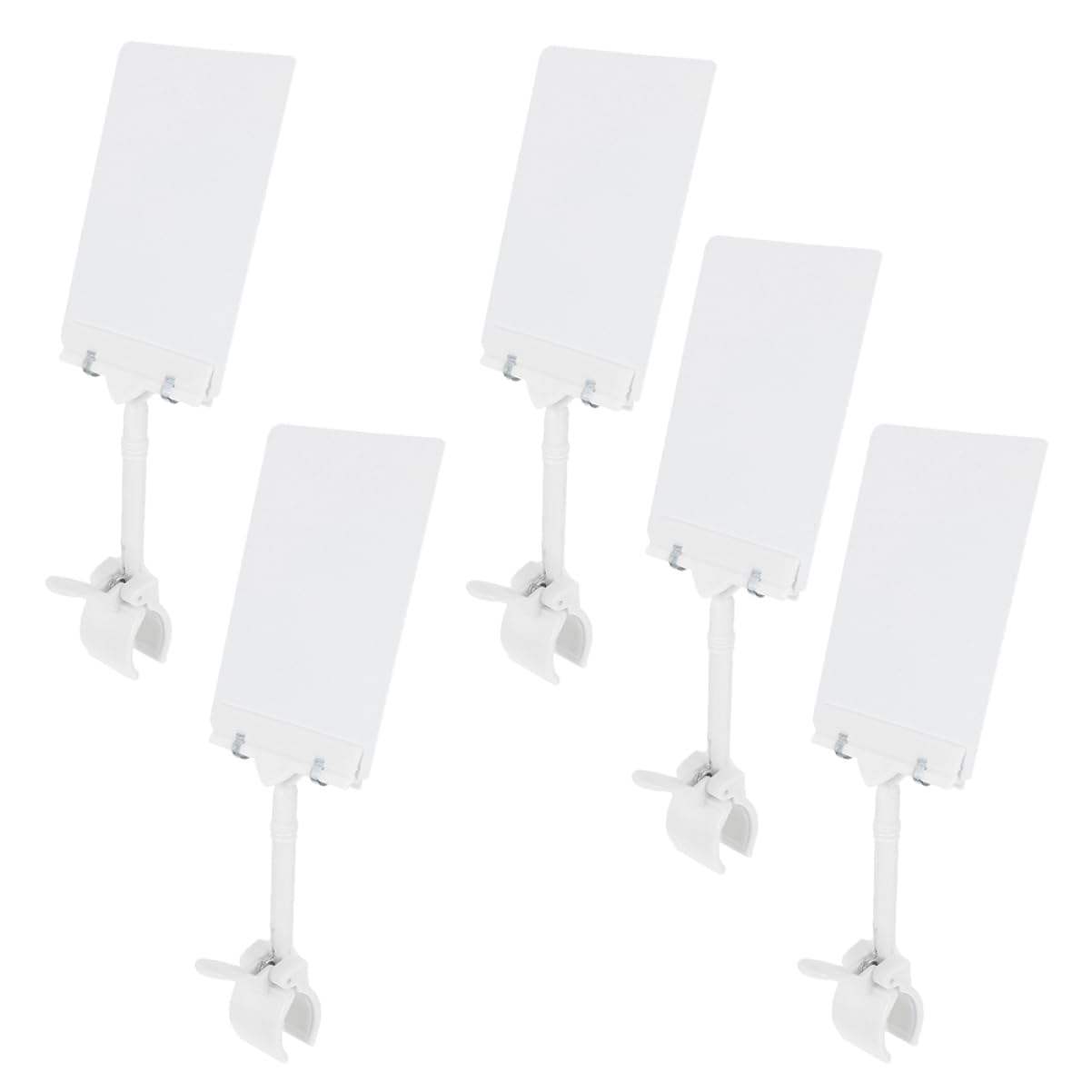 VILLCASE 4 Sätze Preisschild Tellerhalter-ausstellungsständer Verkäufer Sockelständer Preisanzeige Zeichen Plakatständer Preistafel Im Supermarkt Zubehör Anzeigen Pvc Weiß 5 Stück * 4