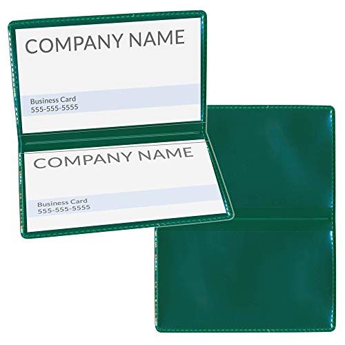 Green folding business card holders, 250 pack