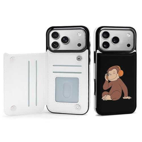 手帳型 おさるのジョージ (2) 対応 iPhone 17 Pro Max ケース カード収納 スマホケース 財布型 携帯ケース 軽量 全面保護 スタンド機能 おしゃれ お祝いギフト