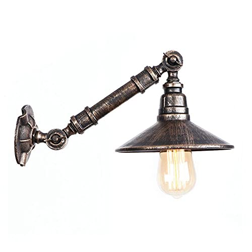 Retro Metal Water Pipe Wall Lamp, Creative Indoor Attic Bedroom