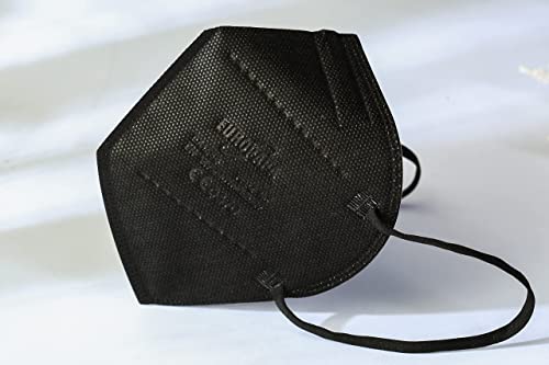 EUROPAPA 20x FFP2 Schwarz Maske Atemschutzmaske 5-Lagen Staubschutzmasken hygienisch einzelverpackt Stelle zertifiziert EN149:2001+A1:2009… – Ansicht 7